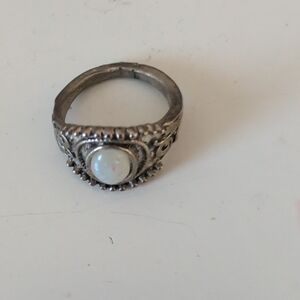 Elegant Silver Opal Ring